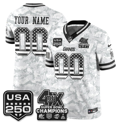 New York Giants 2026 Salute To Service Vapor Custom Jersey - Stitched