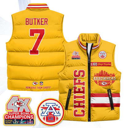 KC Arrowhead Puffer Vest - Printed