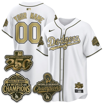 LAD Military Appreciation Game Day Custom Jersey -All Stitched