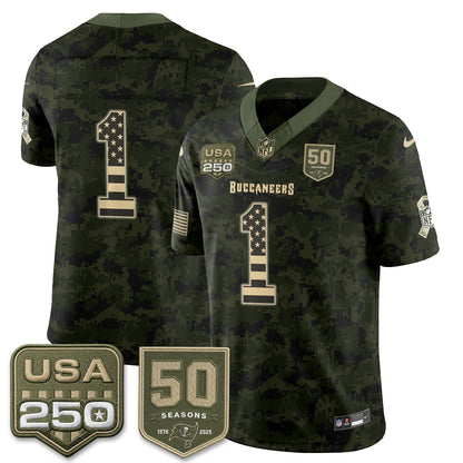 Tampa Bay Buccaneers 2026 Salute to Service Edition Vapor Jersey - Stitched