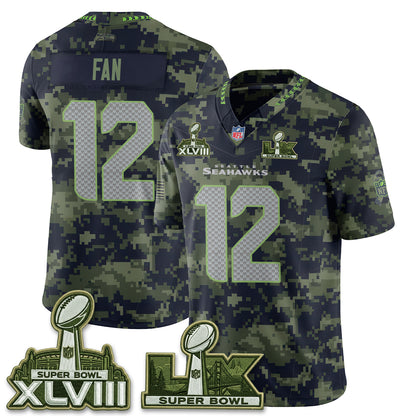 Seattle Seahawks 2026 Salute to Service Edition Vapor Jersey V2- Stitched