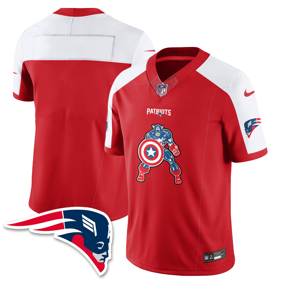 New England Patriots x Vibranium Shield Edition Vapor Jersey - Stitched