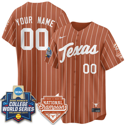 TEX Softball 2026 World Series (WCWS) Vapor Premier Limited Custom Jersey - B2B Champs - Stitched