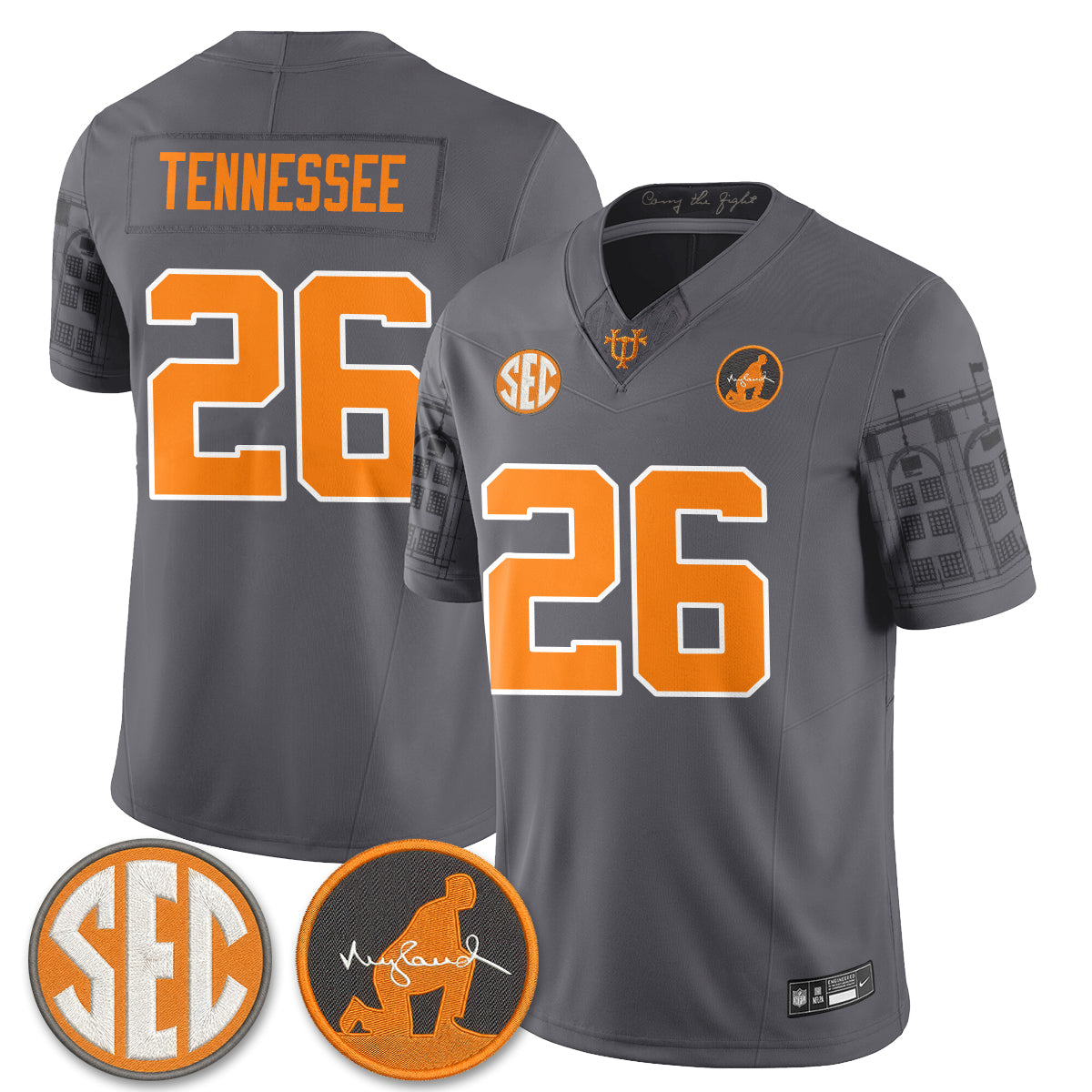 Tennessee Volunteers Built from Legacy Jersey - Stitched