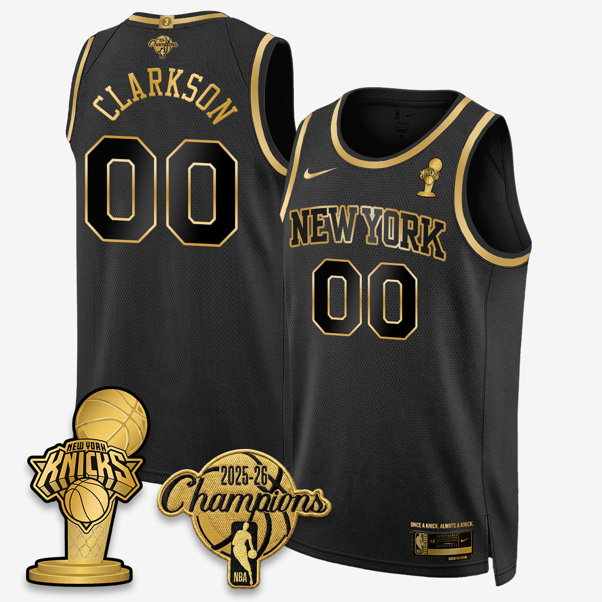 NYK 2026 NBA Champions Gold Edition Vapor Jersey - Stitched n3