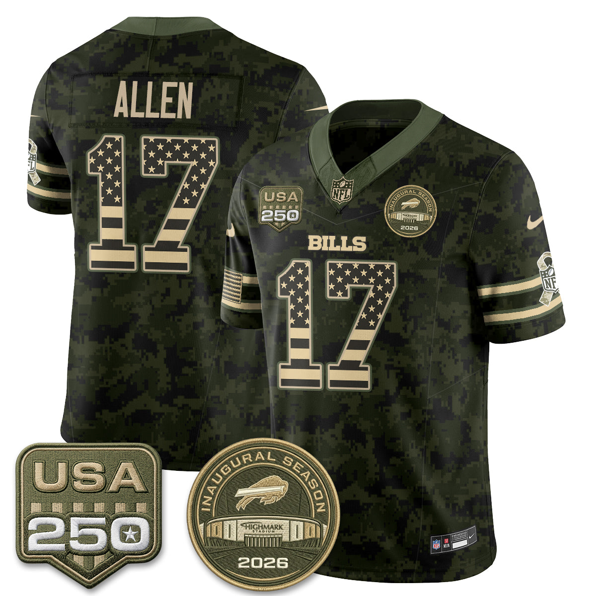 Buffalo Bills 2026 Salute to Service Edition Vapor Jersey - Stitched