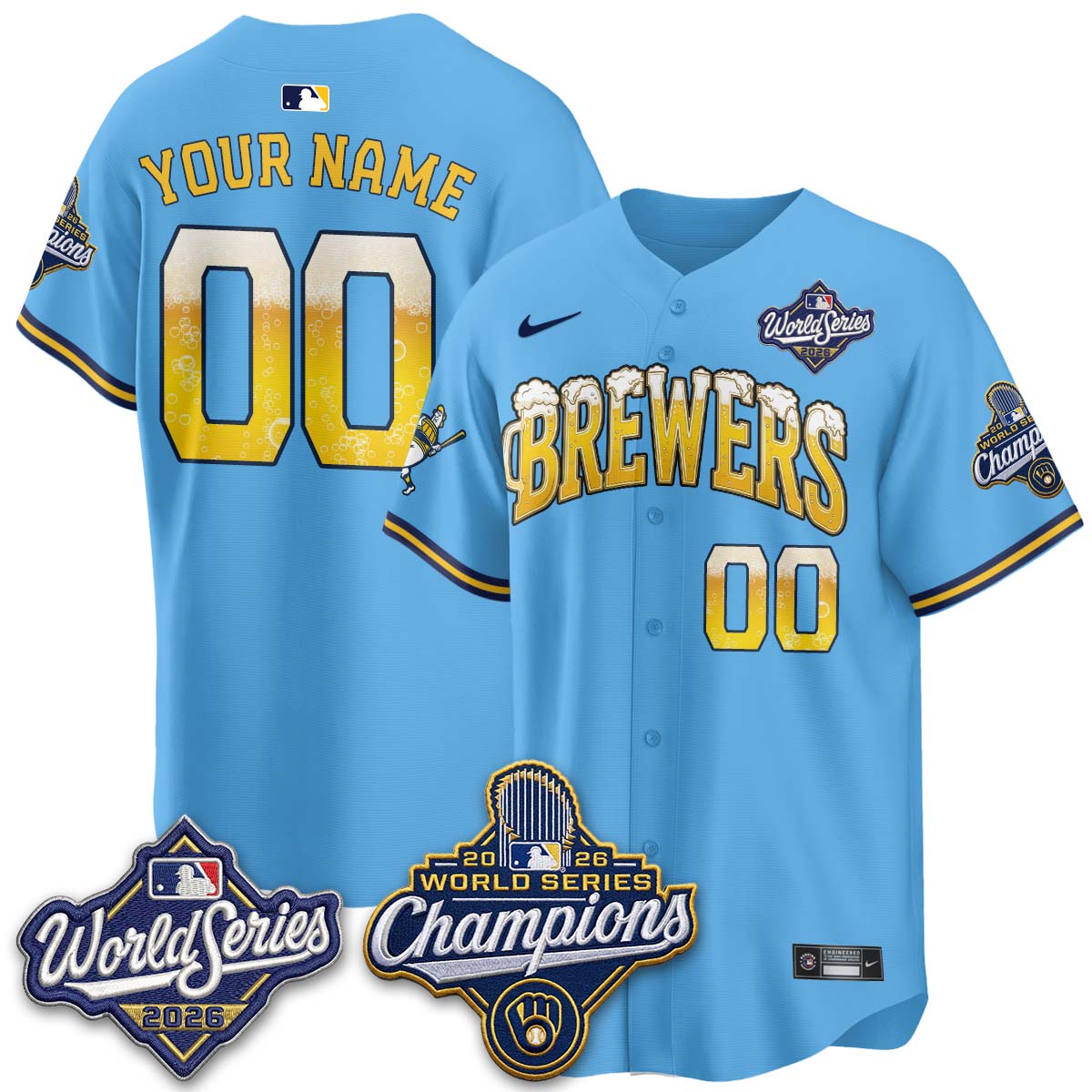 MIL "Pitcher & Pint" 2026 WS Champions Custom Vapor Jersey - Stitched