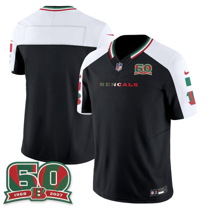 Cincinnati Bengals Mexico Edition Vapor Jersey - Stitched