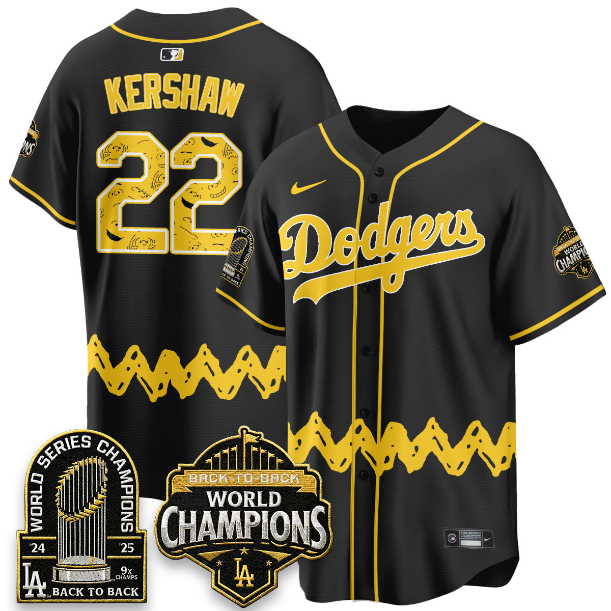 Los Angeles Dodgers x P-nuts Style Vapor Jersey - Stitched