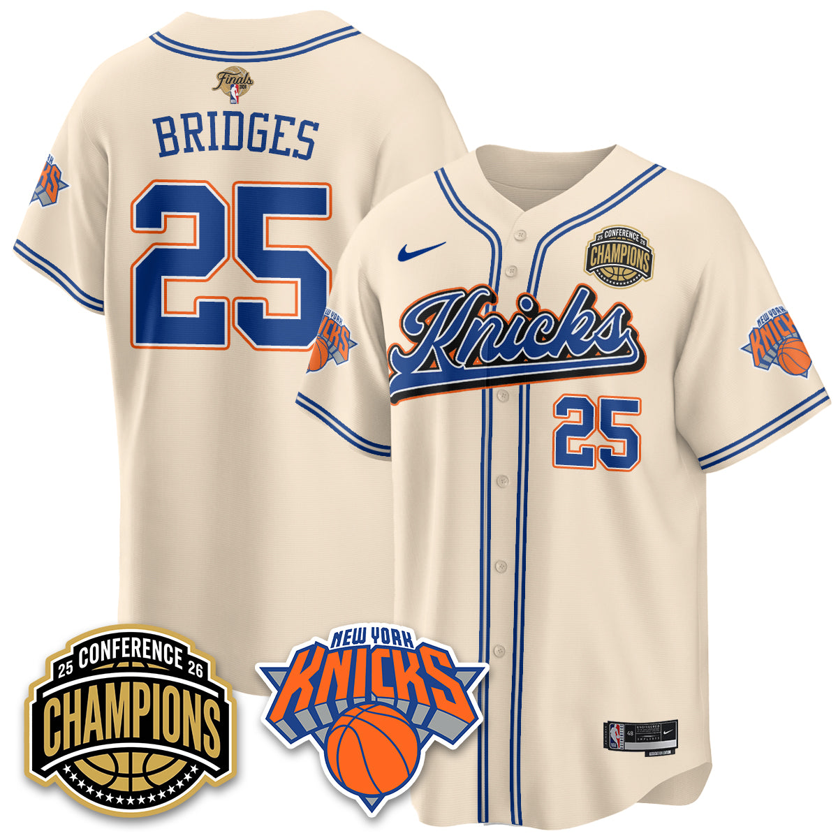 New York Knicks 2026 NBA Finals Vapor City Edition Jersey V2- Stitched