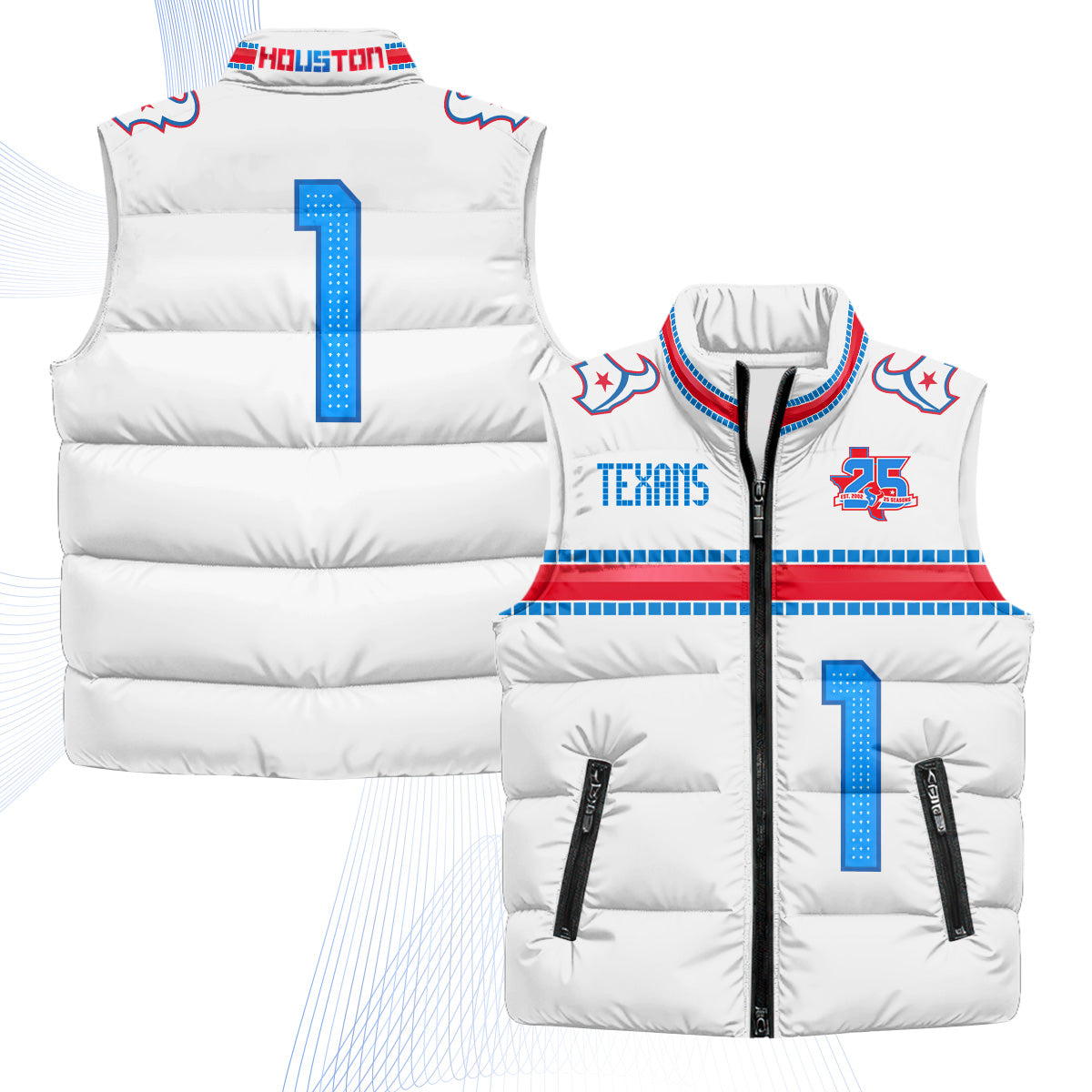 Houston Texans 2026 Rivalries Puffer Vest - Printed