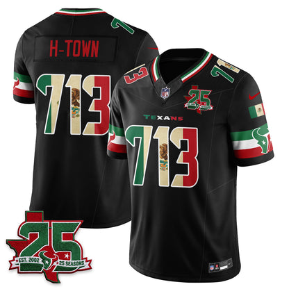 Houston Texans 25 Seasons Mexico Style Vapor Jersey - Stitched