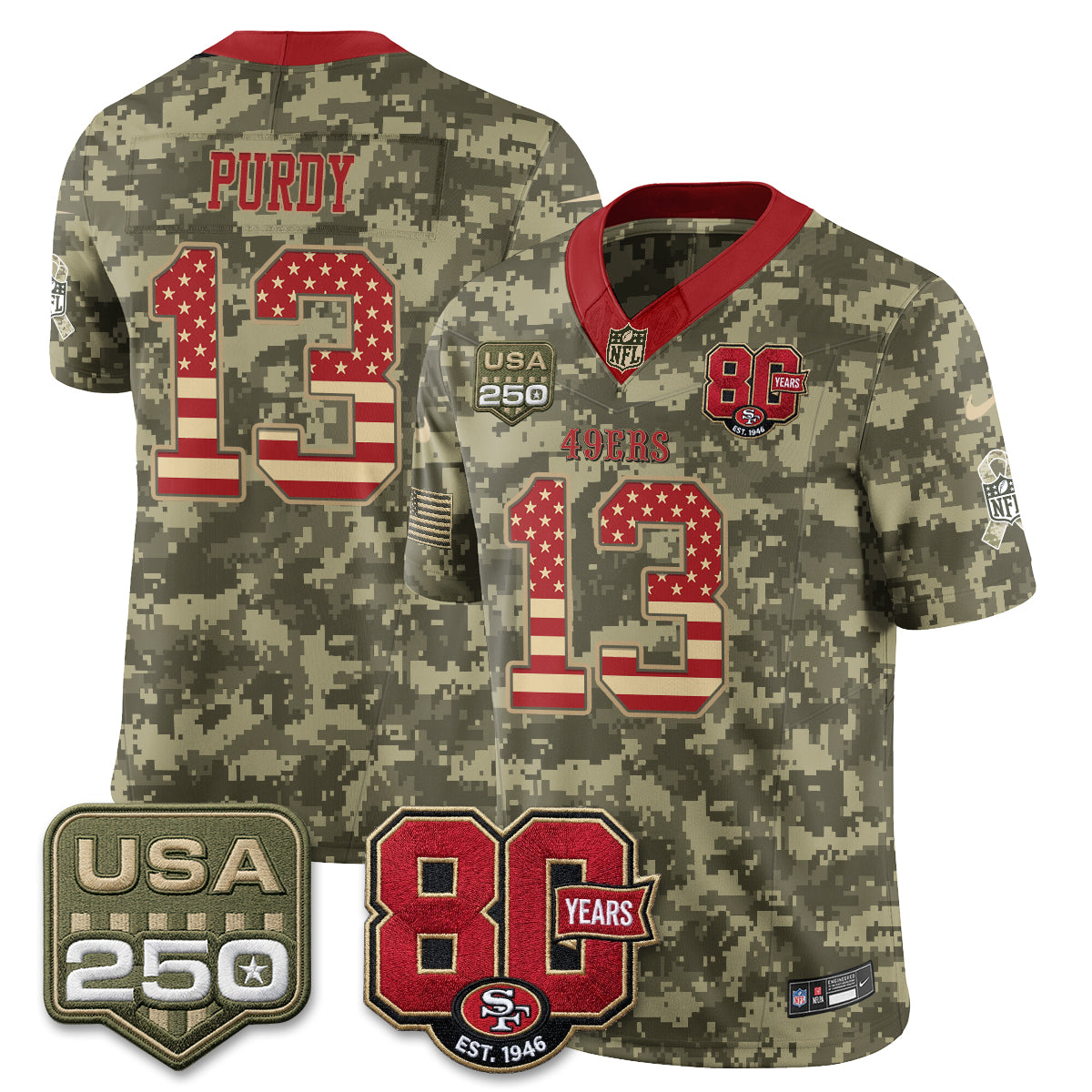 SF 2026 Salute to Service Edition Vapor Jersey - Stitched