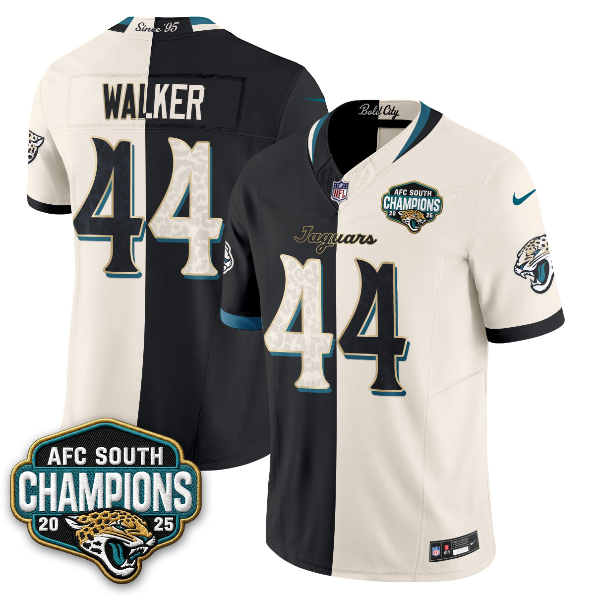 Jacksonville Jaguars 2026 Rivalries Split Vapor Jersey - Stitched