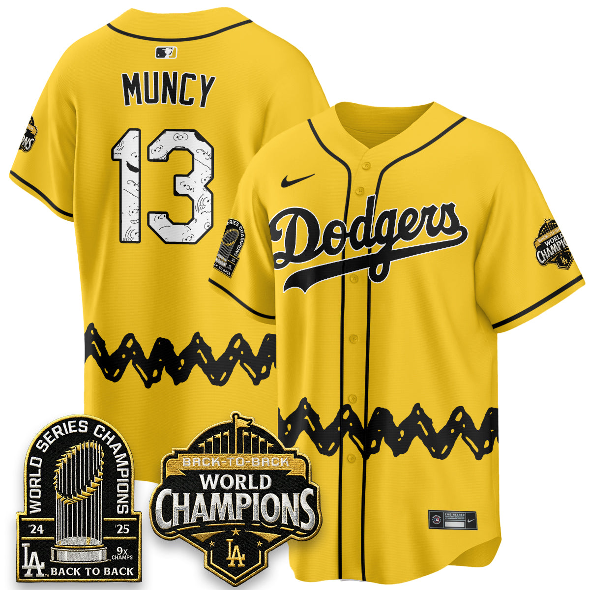 Los Angeles Dodgers x P-nuts Style Vapor Jersey - Stitched
