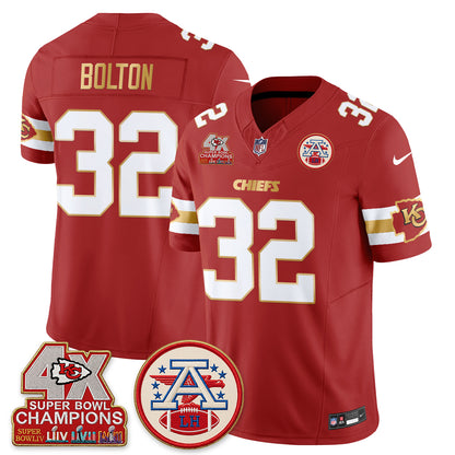 KC 4X Champs Gold Edition Vapor Jersey - Stitched