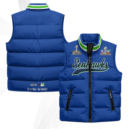 SEA S.Bowl Champs Puffer Vest - Printed