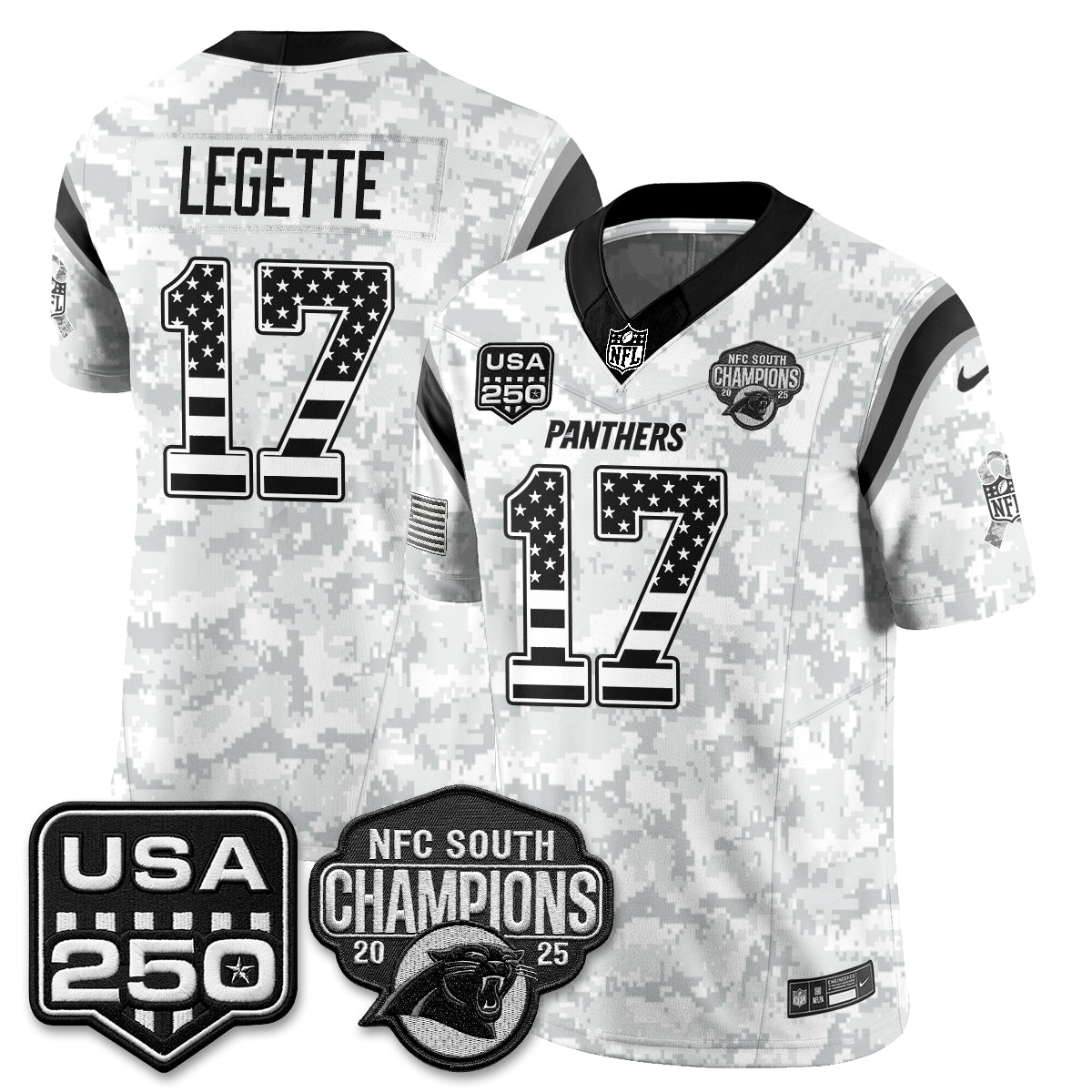 Carolina Panthers 2026 Salute To Service Edition Vapor Jersey - Stitched