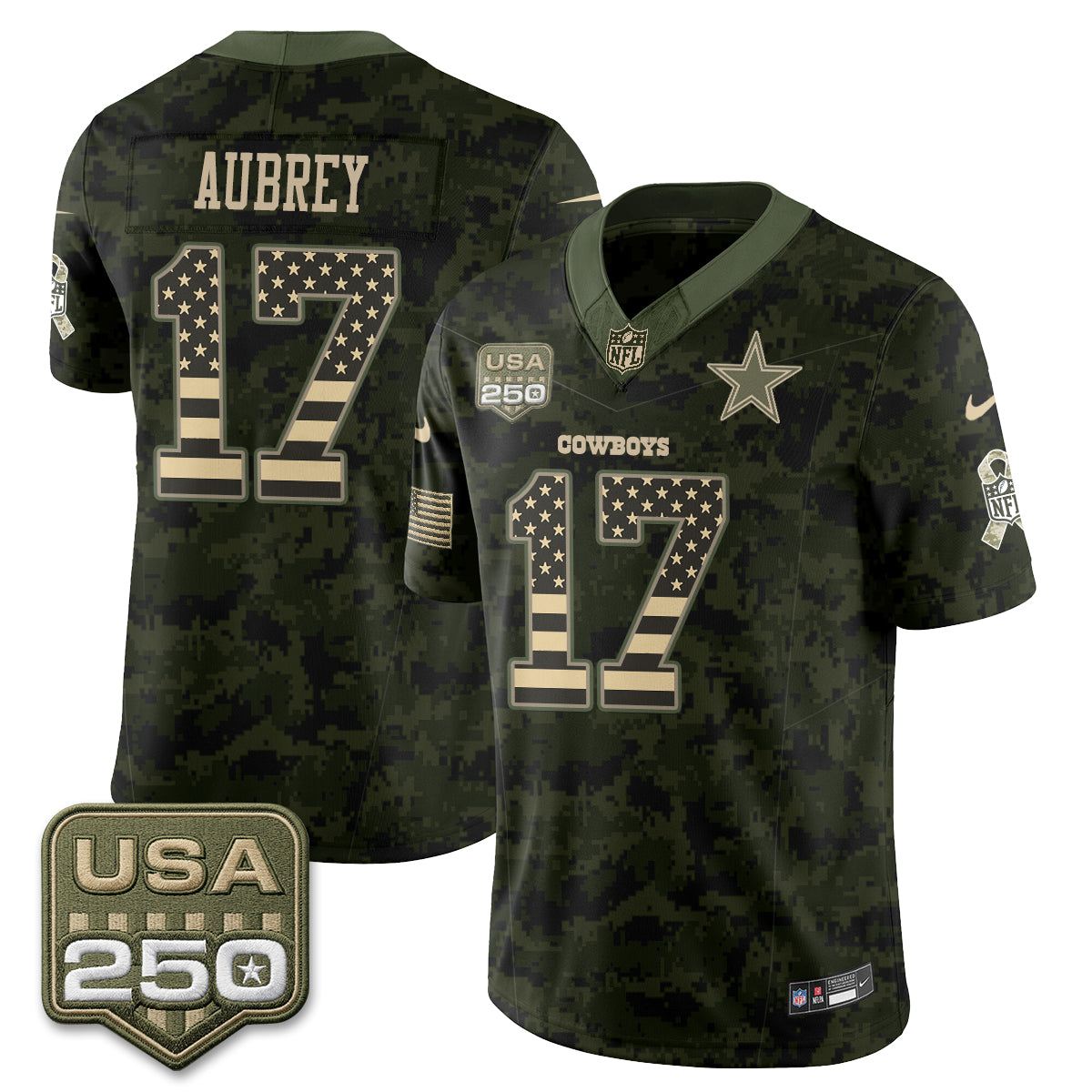 DAL 2026 Salute to Service Edition Vapor Jersey - Stitched