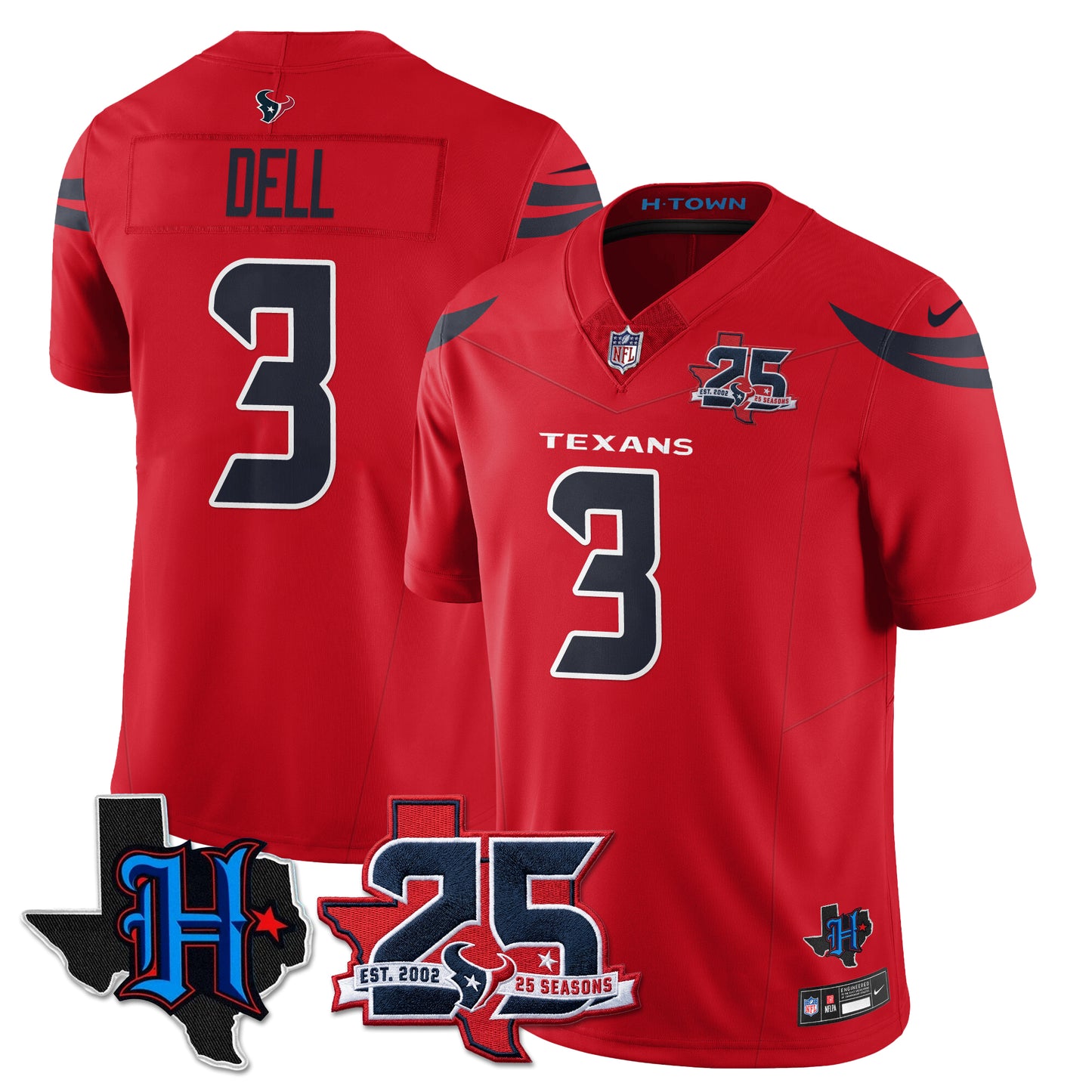 HOU 25th Seasons in 2026 Basic Vapor Limited Jersey - All Stitched