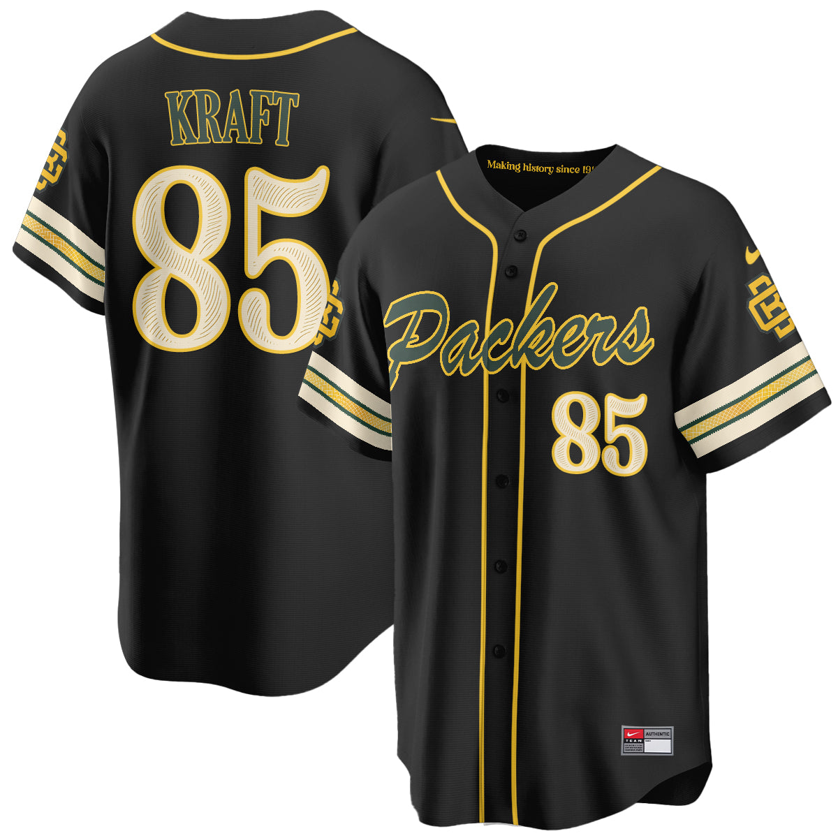 Green Bay Packers 2026 Rivalries Baseball Vapor Jersey - Stitched