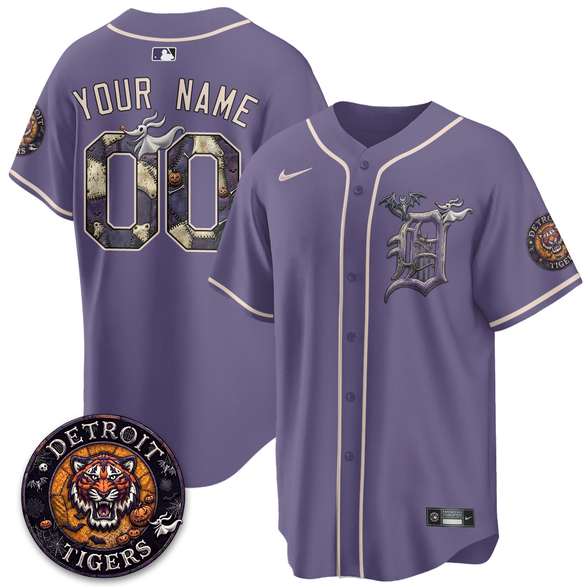 Detroit Tigers Nightmare Edition Vapor Limited Custom Jersey - Stitched