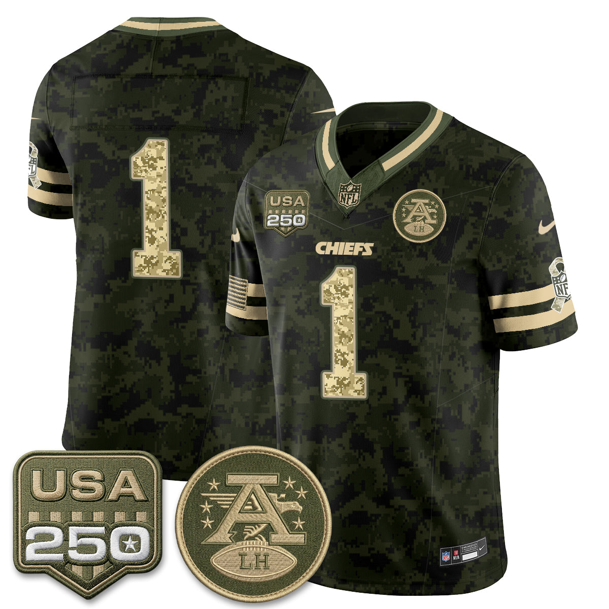 Kansas City Chiefs 2026 Salute to Service Vapor Jersey - Stitched