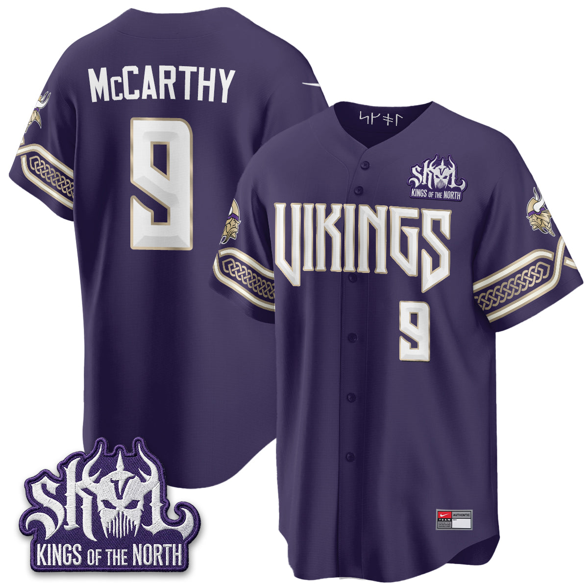 Minnesota Vikings 2026 Rivalries Edition Baseball Vapor Jersey - Stitched