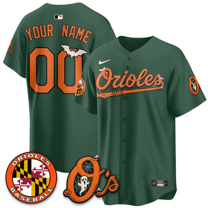 Baltimore Orioles Halloween 2026 Vapor Limited Custom Jersey - Stitched