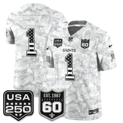 New Orleans Saints 2026 Salute to Service Vapor Jersey - Stitched