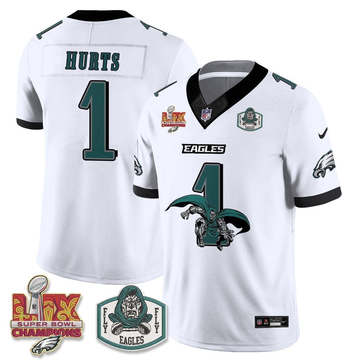 Philadelphia Eagles x Green Cape Villain Edition Vapor Jersey - Stitched