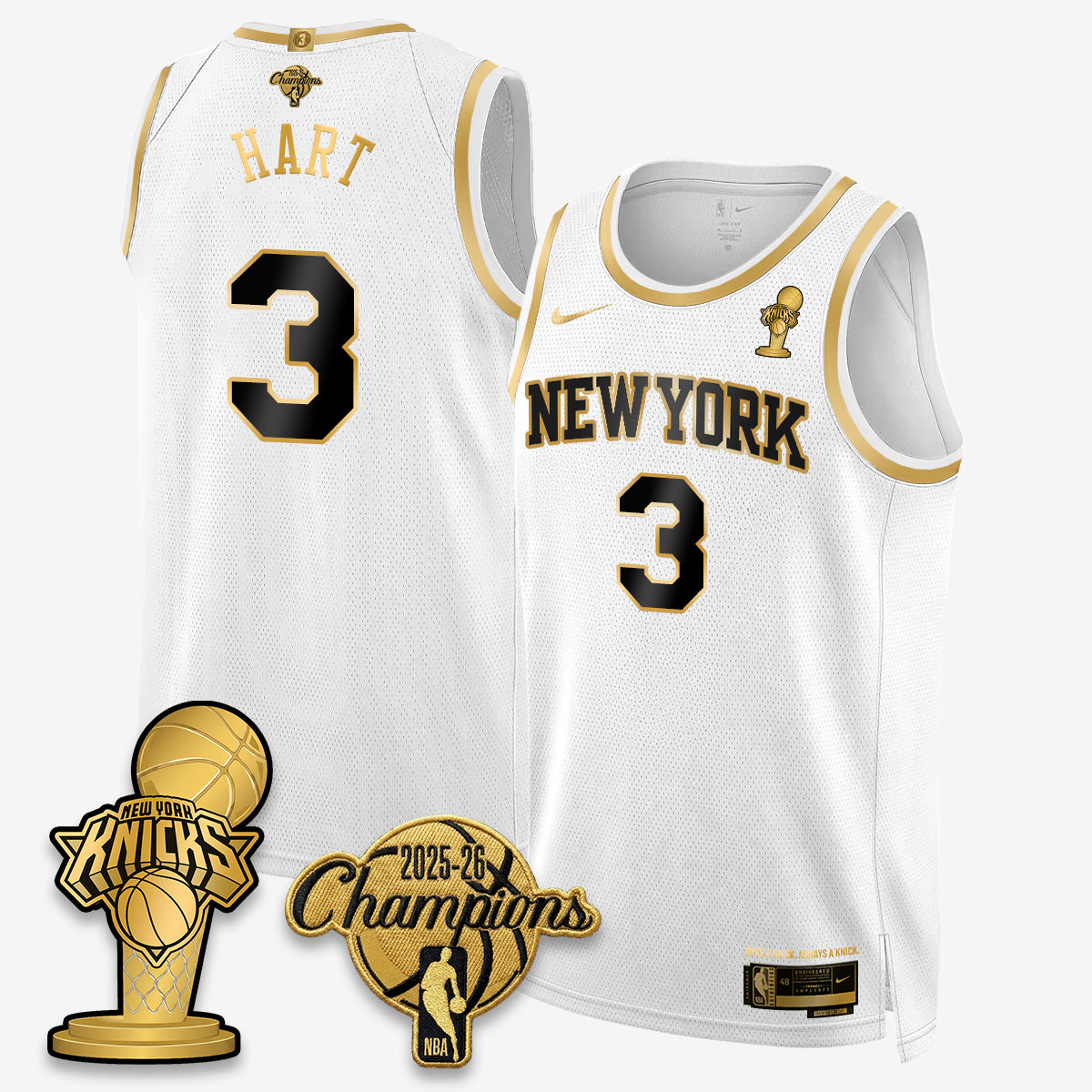 NYK 2026 NBA Champions Gold Edition Vapor Jersey - Stitched n3