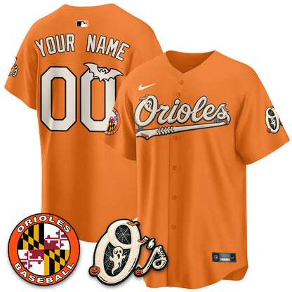 Baltimore Orioles Halloween 2026 Vapor Limited Custom Jersey - Stitched