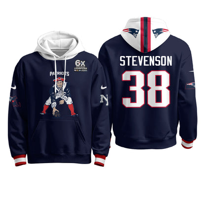 New England Patriots Minuteman Edition Fleece Hoodie - Printed