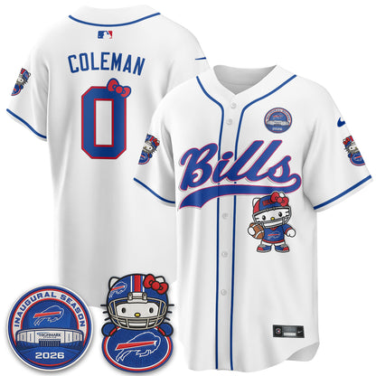 Buffalo Bills x Meow  Vapor Baseball Jersey - Stitched