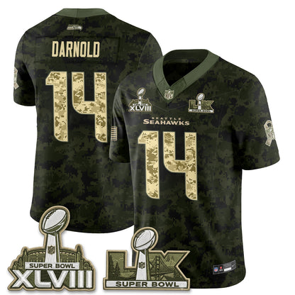 Seattle Seahawks 2026 Salute to Service Edition Vapor Jersey V2- Stitched