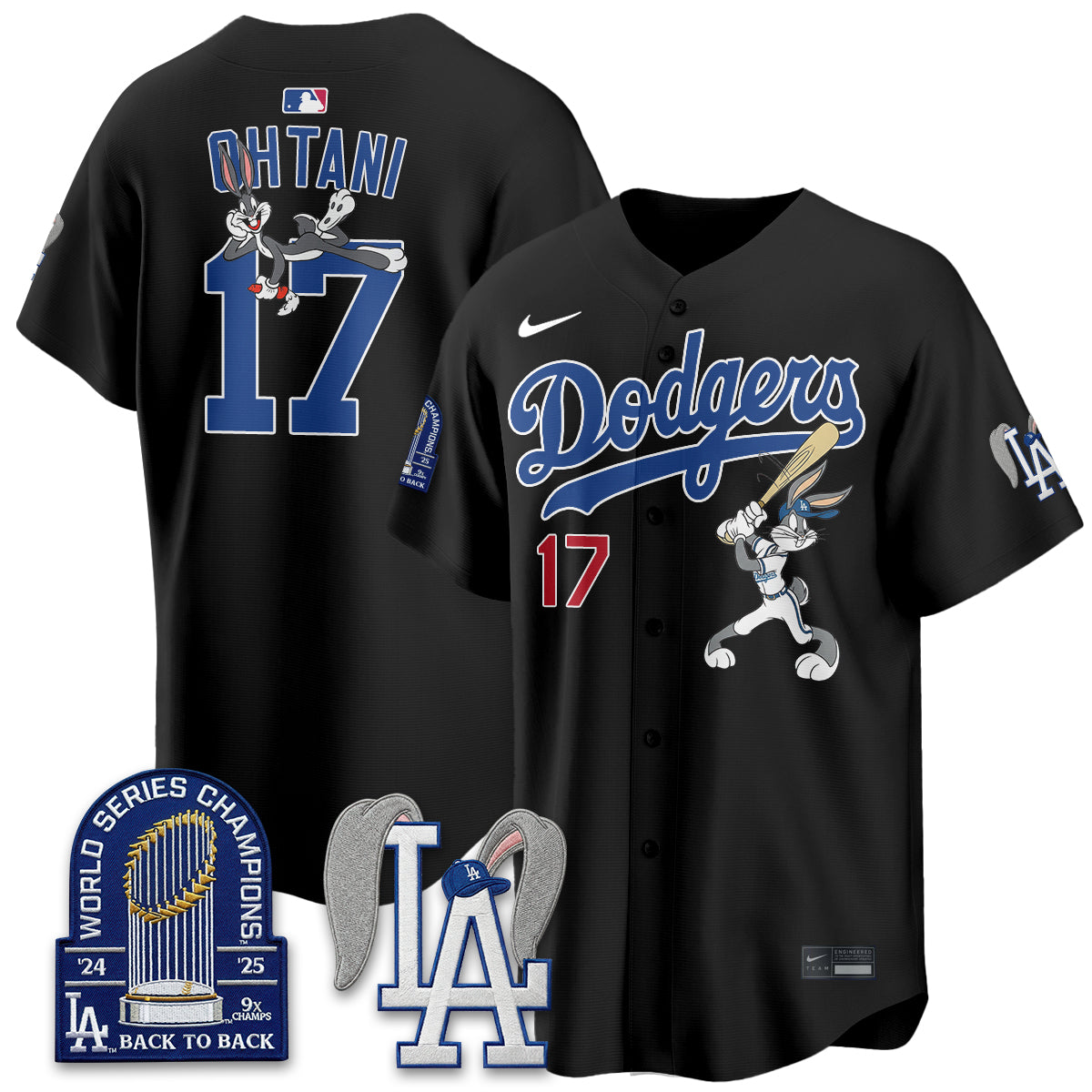 Los Angeles Dodgers Bunny Edition Vapor Jersey - Stitched