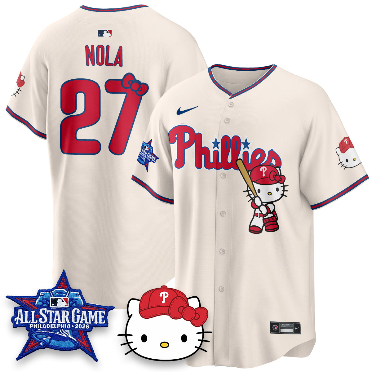 Philadelphia Phillies x Meow Kitty Vapor Limited Jersey V2- Stitched