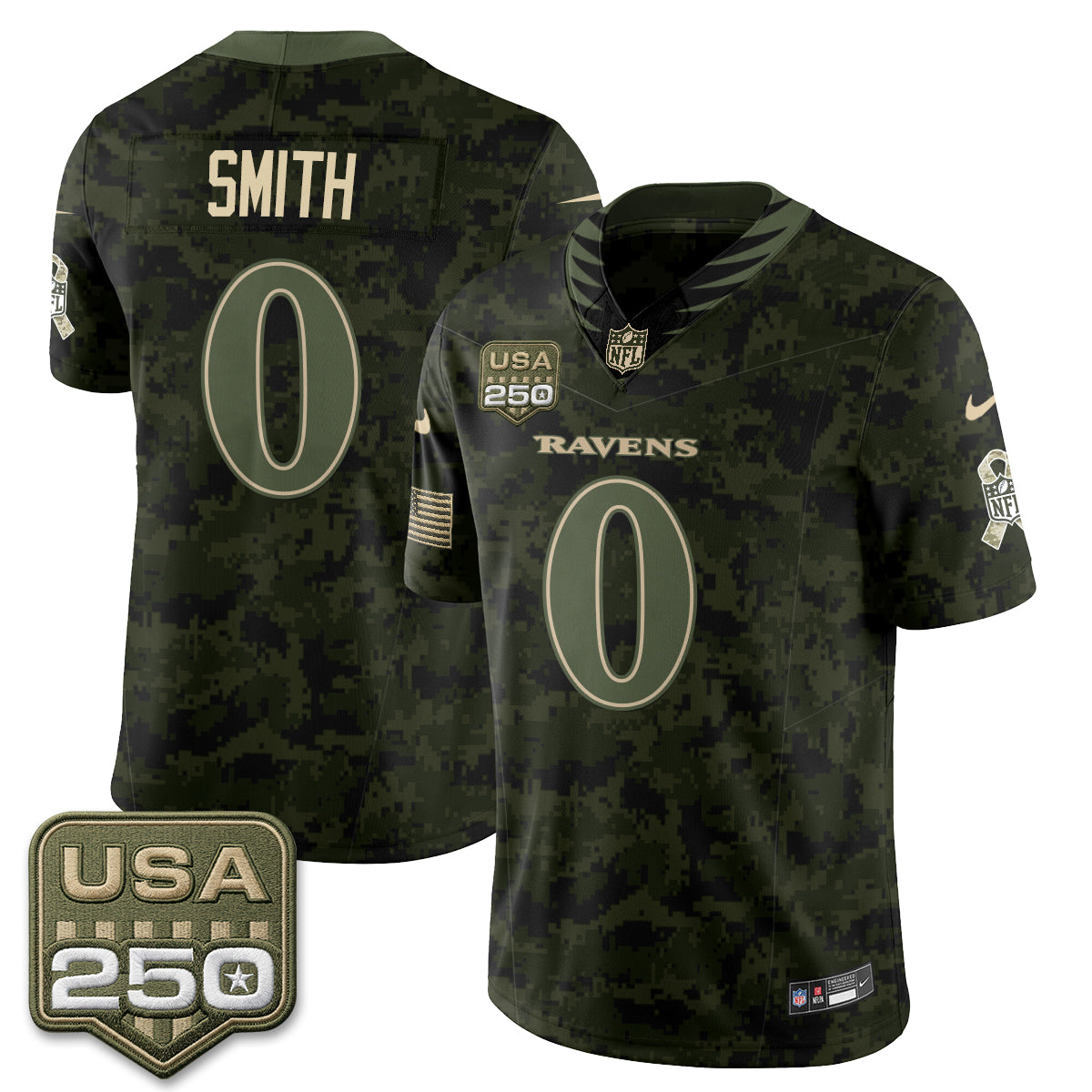 Baltimore Ravens 2026 Salute to Service Vapor Jersey - Stitched