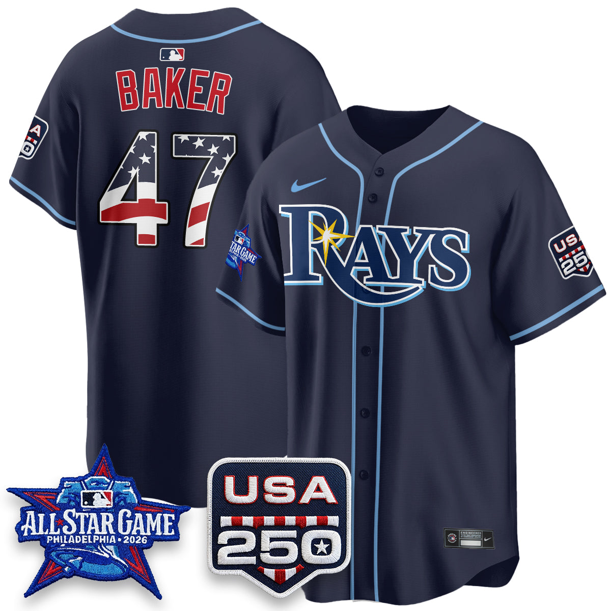 Tampa Bay Rays 2026 All Star Edition Vapor Jersey - Stitched