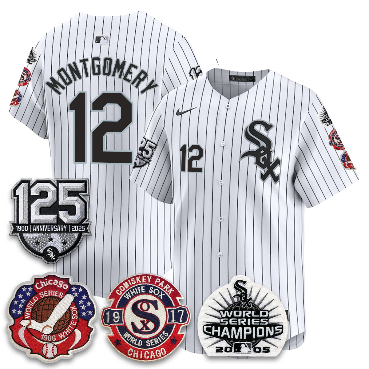 CWS 125th Anniversary - W.S Champions Edition Vapor Jersey - Stitched