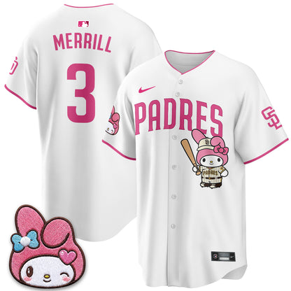San Diego Padres x Pink Sanrio Friend Vapor Jersey - Stitched