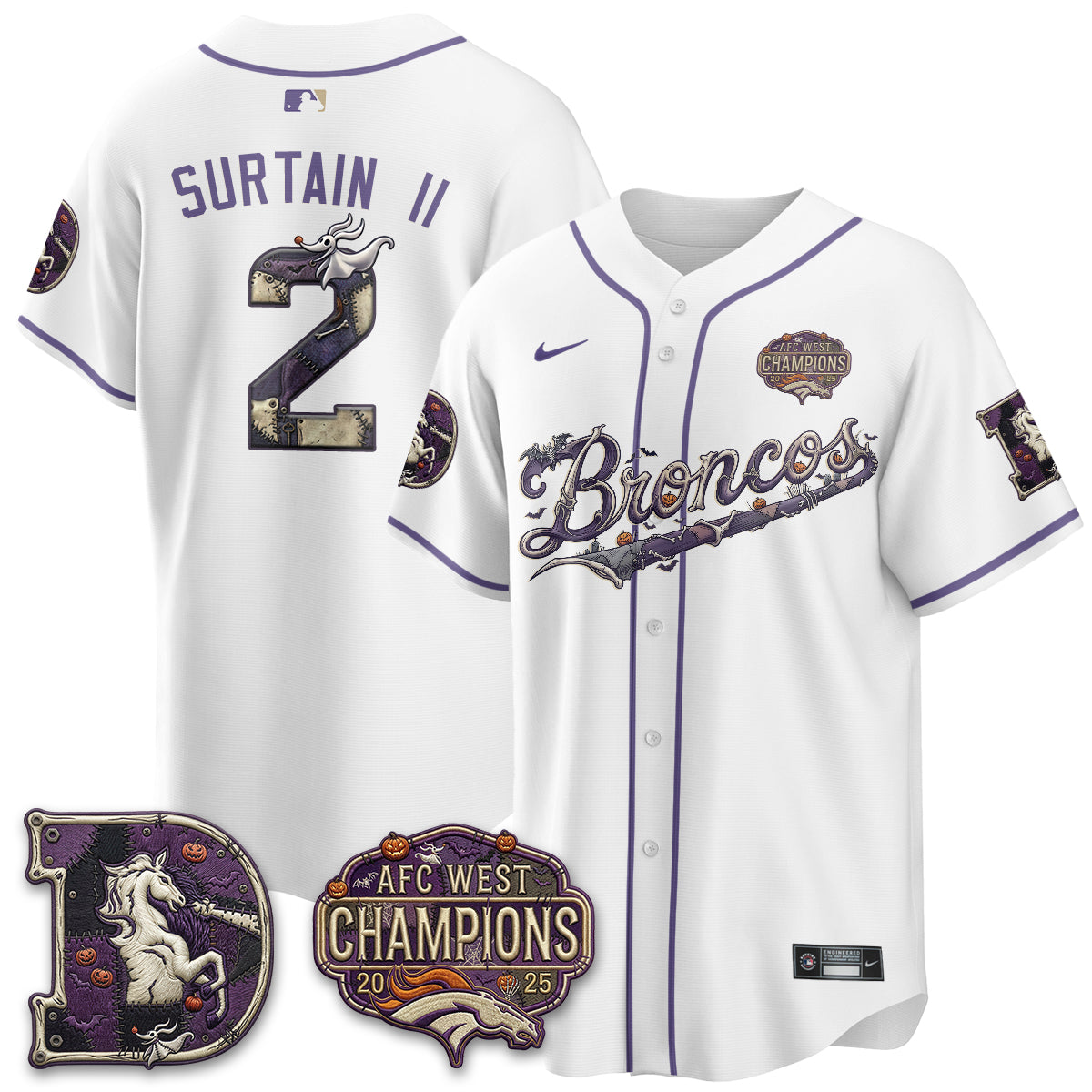 DEN 2026 Nightmare Edition Vapor Baseball Jersey - Stitched