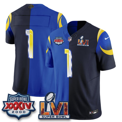 LAR Rivalries Split Vapor Jersey - Stitched