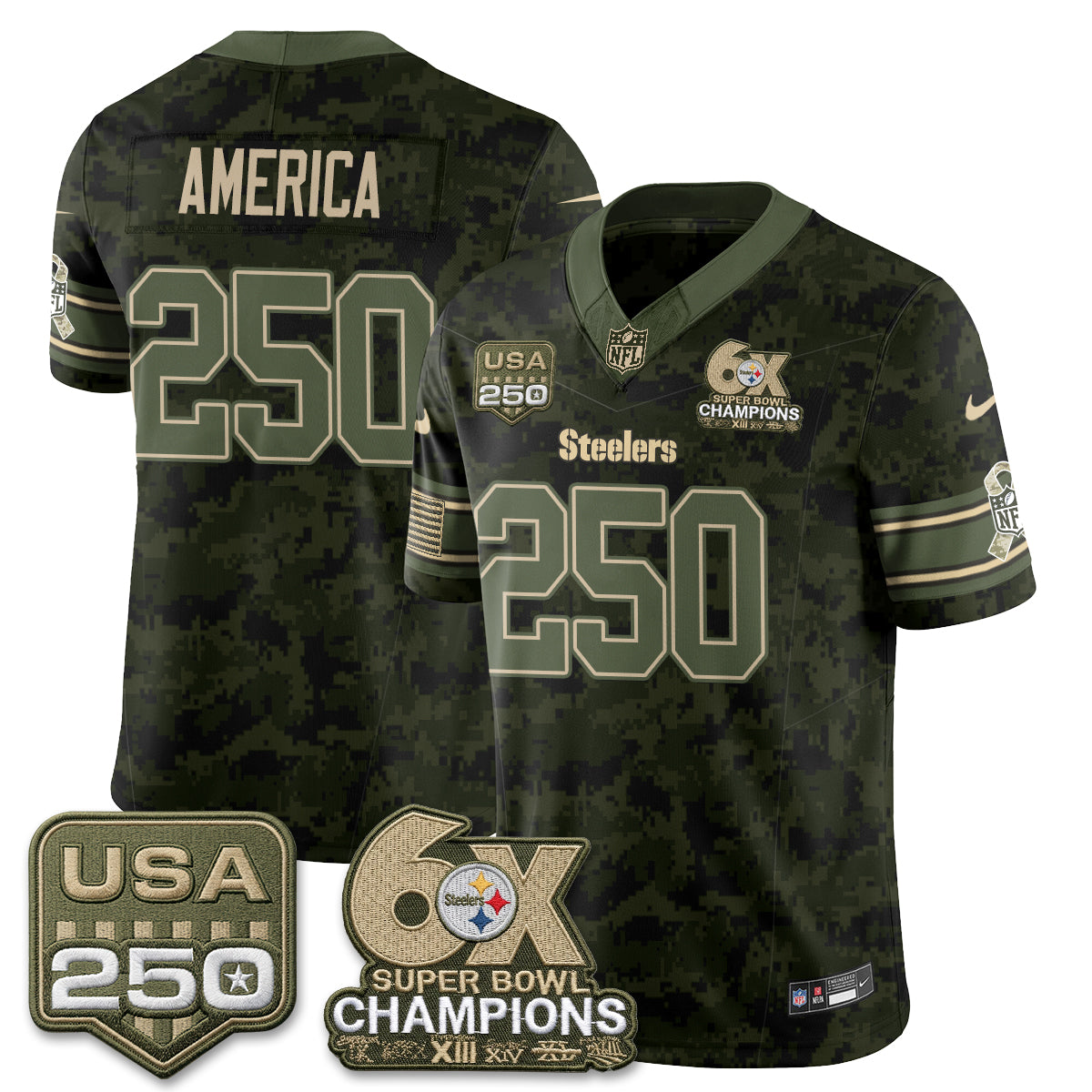 Pittsburgh Steelers 2026 Salute to Service Edition Vapor Jersey - Stitched