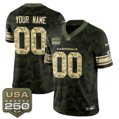 Arizona Cardinals 2026 Salute to Service Vapor Custom Jersey - Stitched