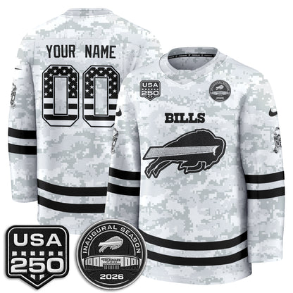 BUF 2026 Salute To Service Edition Custom Hockey Jersey - Printed