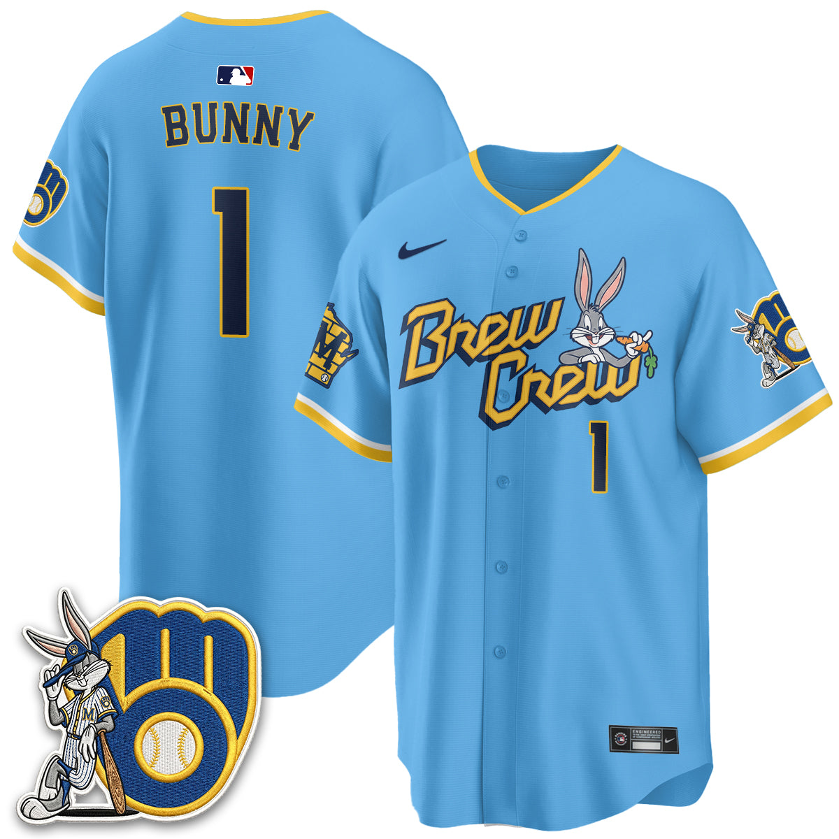 Milwaukee Brewers Bunny Edition Vapor Jersey - Stitched N1
