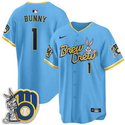 Milwaukee Brewers Bunny Edition Vapor Jersey - Stitched N1