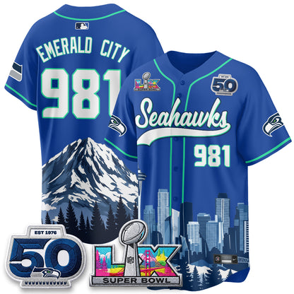 Seattle Seahawks City Edition Vapor Baseball Jersey - Stitch
